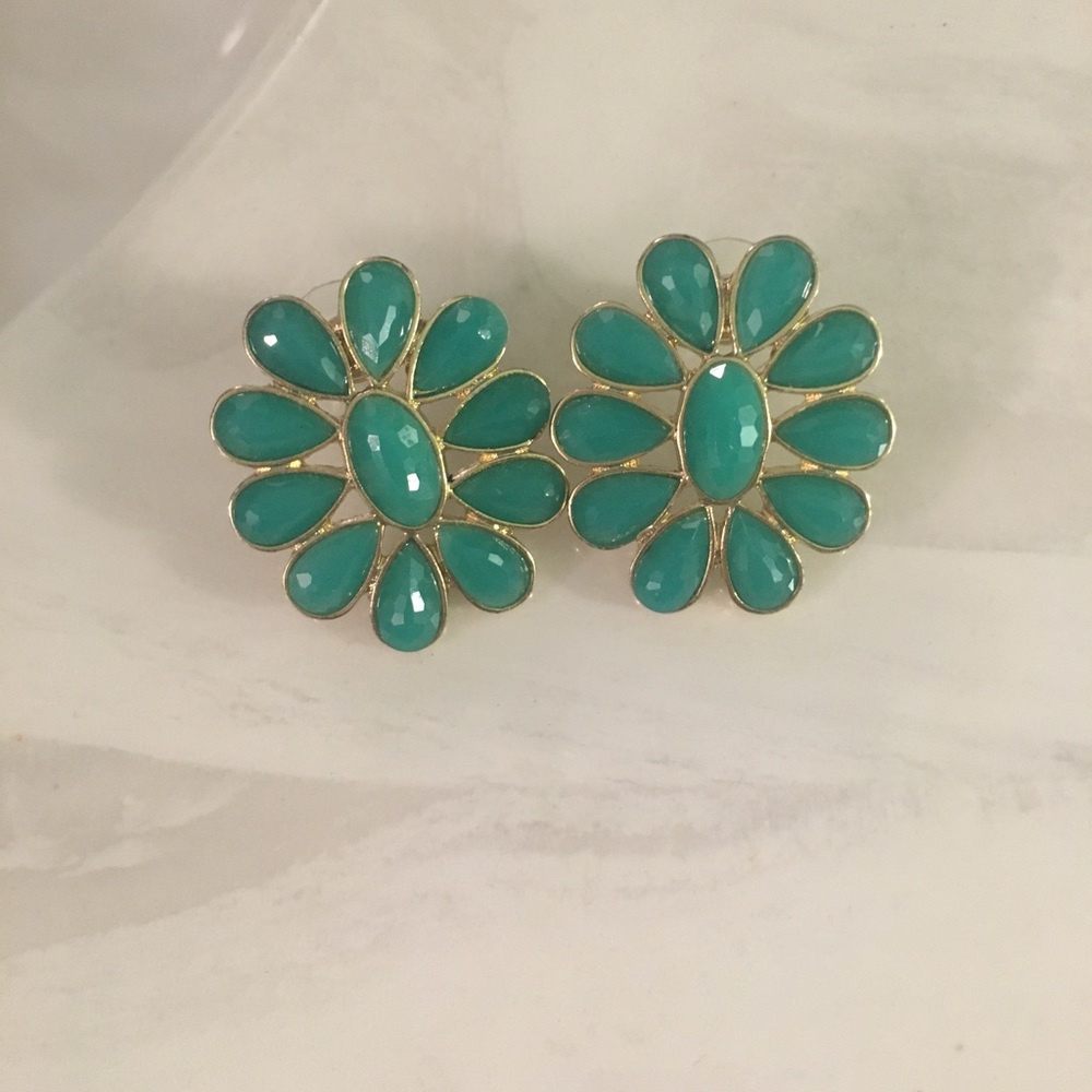 Jade colored earrings